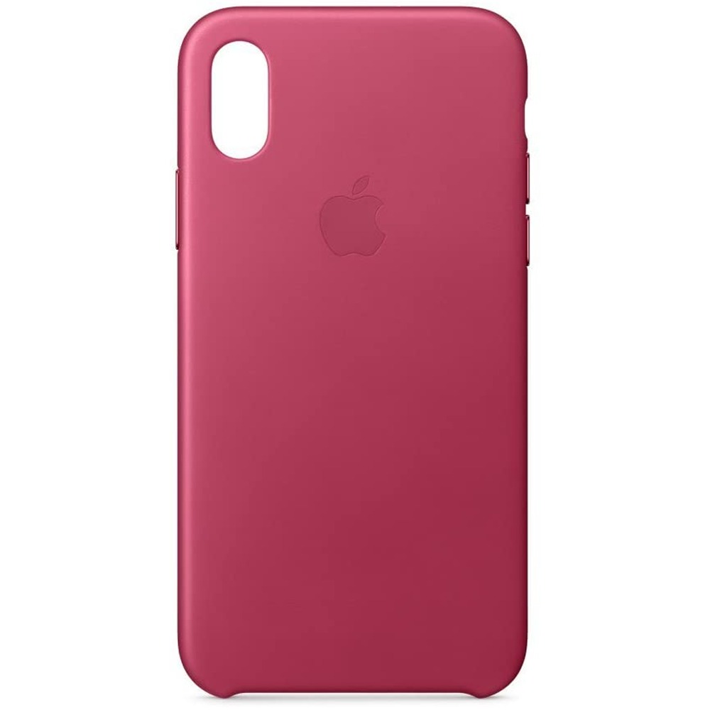 애플 아이폰 X 가죽 케이스 핑크 푸시아