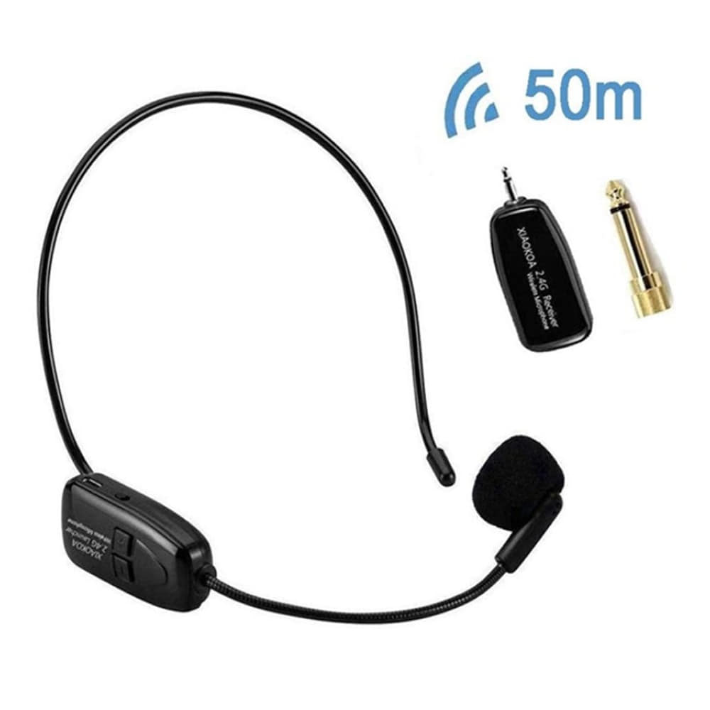 XIAOKOA 2.4G 무선 마이크 헤드셋 Microphone Headset