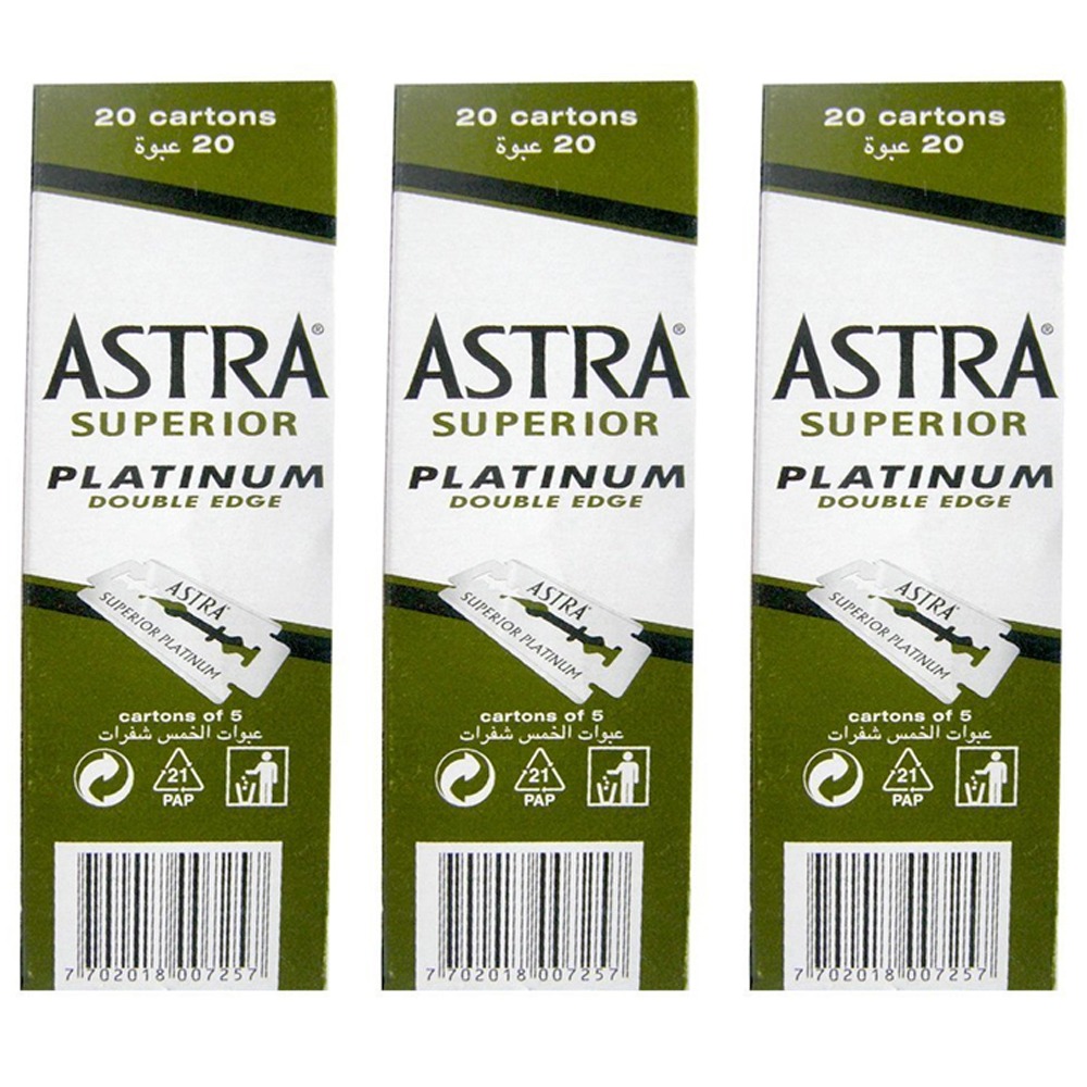 Astra 플래티넘 더블 엣지 레이저 양날 면도날 300
