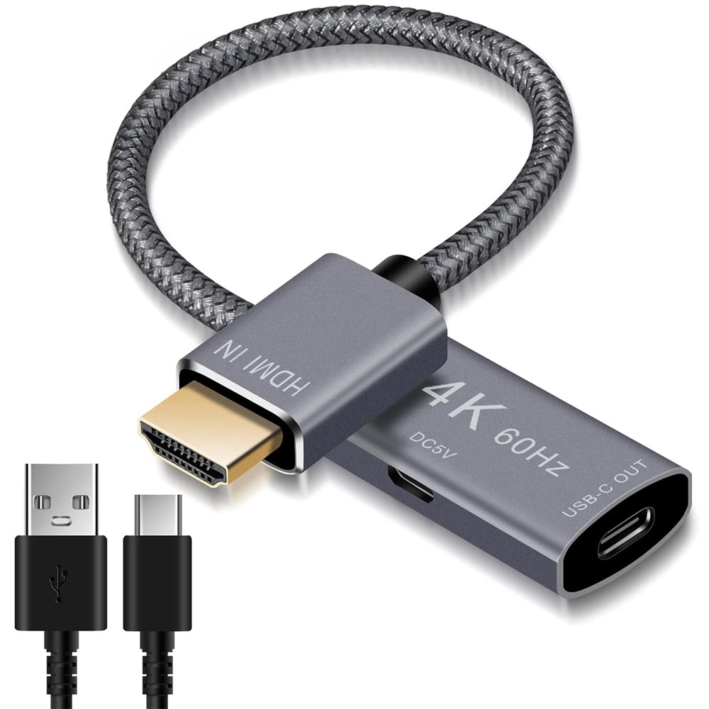 Elebase HDMI Male to USB C Female 4K 비디오 컨버터 어댑터