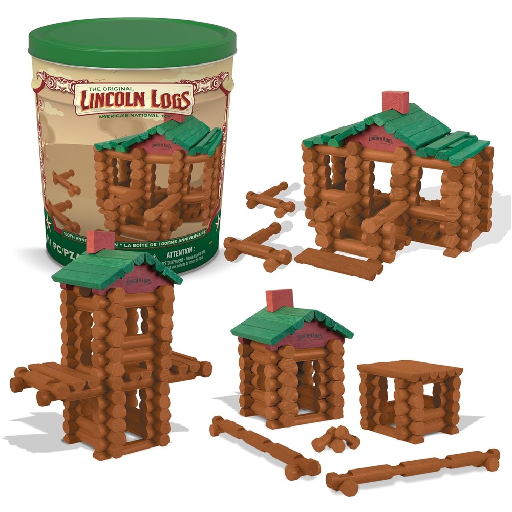 케이넥스 링컨 로그스 Lincoln Logs 100주년 기념 원목 통나무집 나무집 만들기 플레이세트