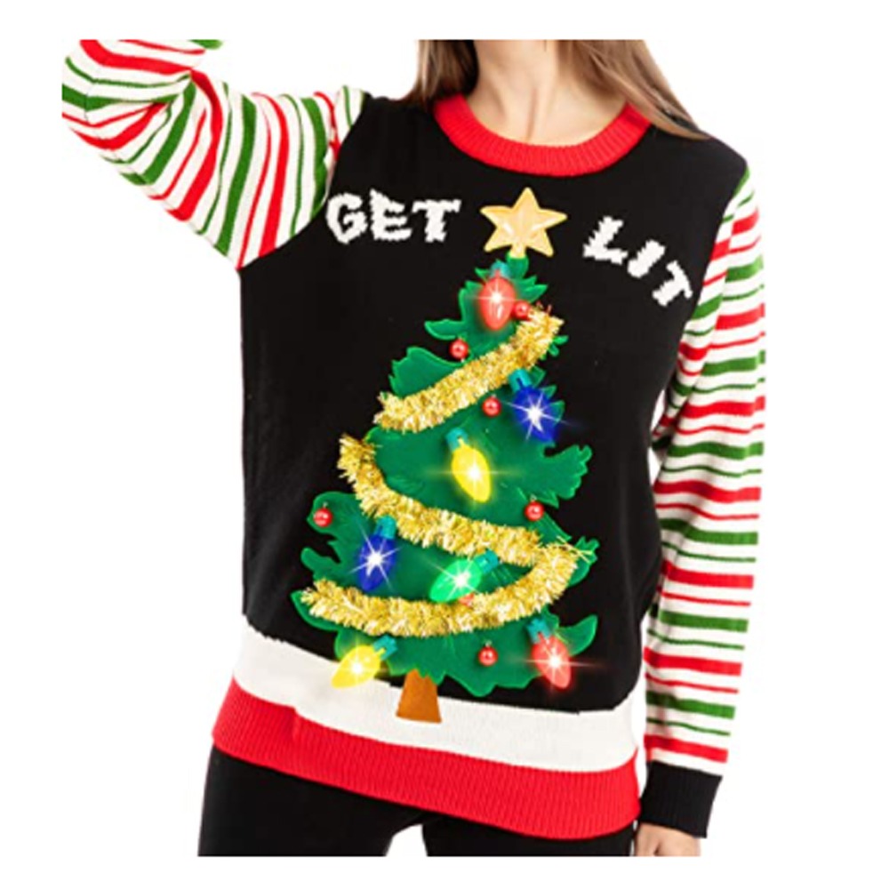크리스마스 어글리 스웨터 LED 트리