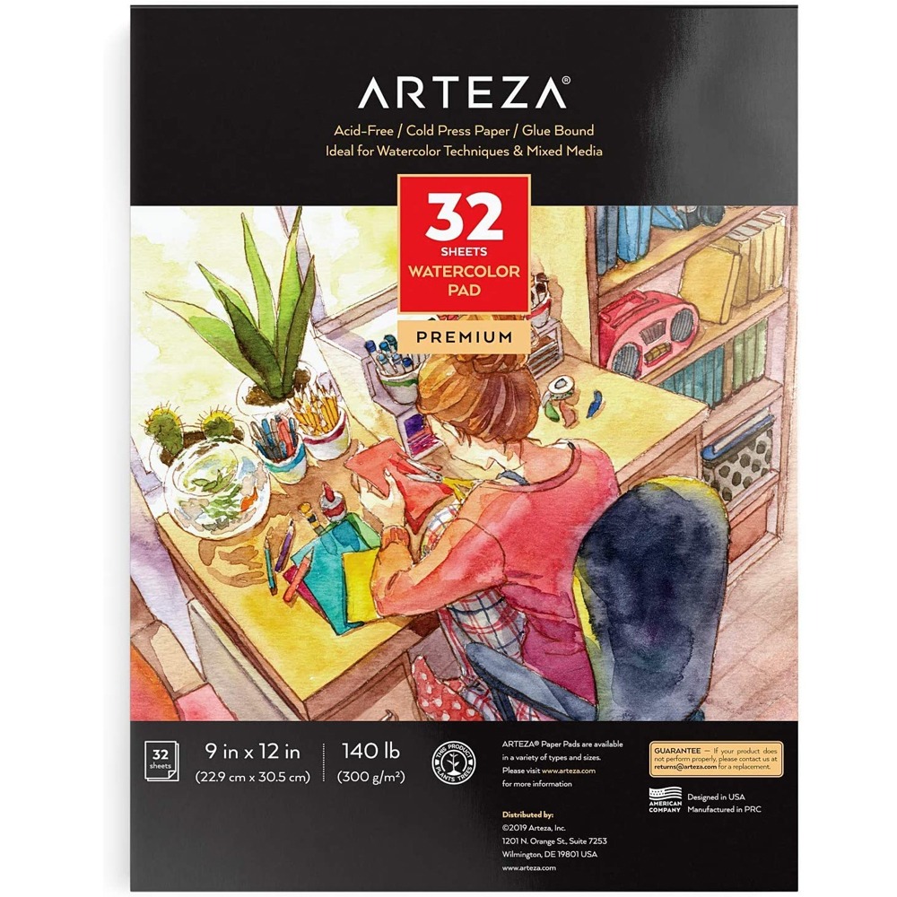 Arteza 아르테자 수채화 스케치북 종이 용지 32매