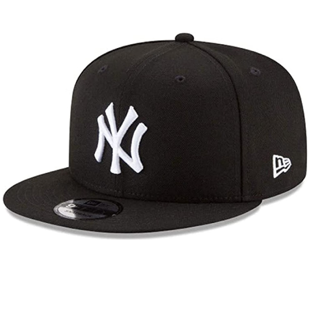 New Era 뉴욕 양키즈 로고 나인피프티 스냅백 캡 모자 블랙 컬러 화이트 로고