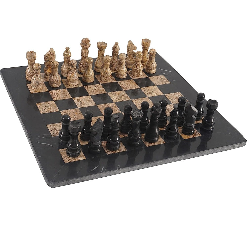RADICALn 15인치 대형 수제 대리석 체스 게임 세트