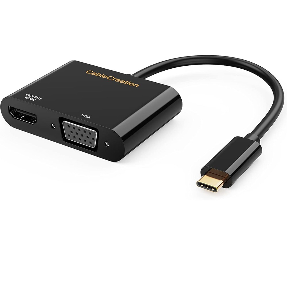 CableCreation USB C to HDMI VGA 듀얼 모니터 어댑터