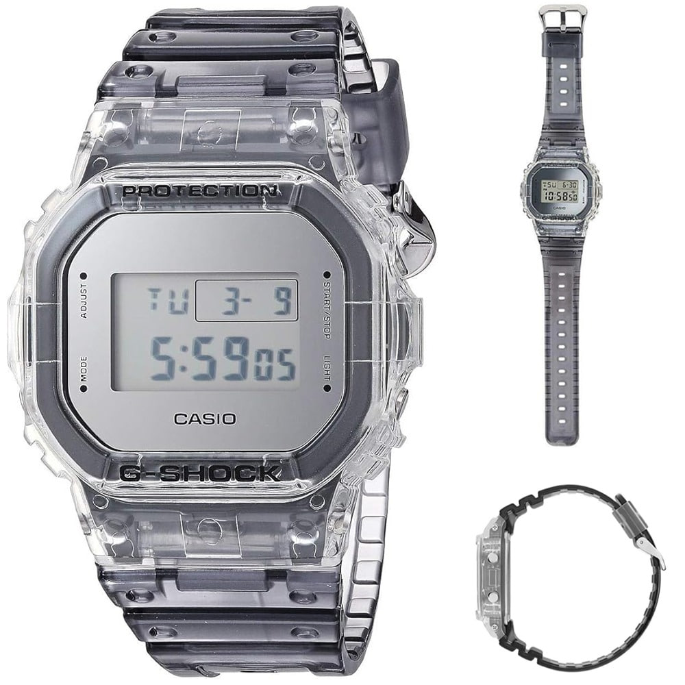 카시오 지샥 DW5600SK-1 그레이 클리어 디지털 패션 남자 시계