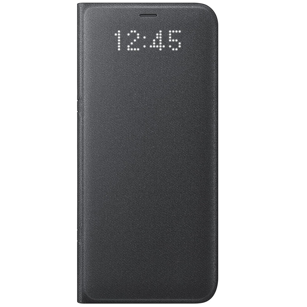 삼성 갤럭시 S8 LED 뷰 지갑 케이스 휴대폰 커버 블랙