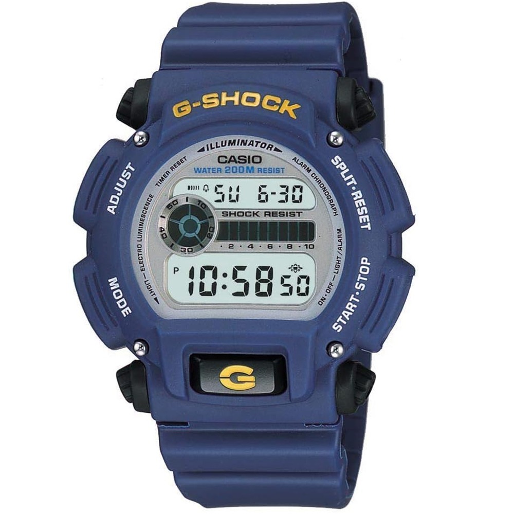 카시오 지샥 디지털 스포츠 손목 시계 블루 DW9052-2V