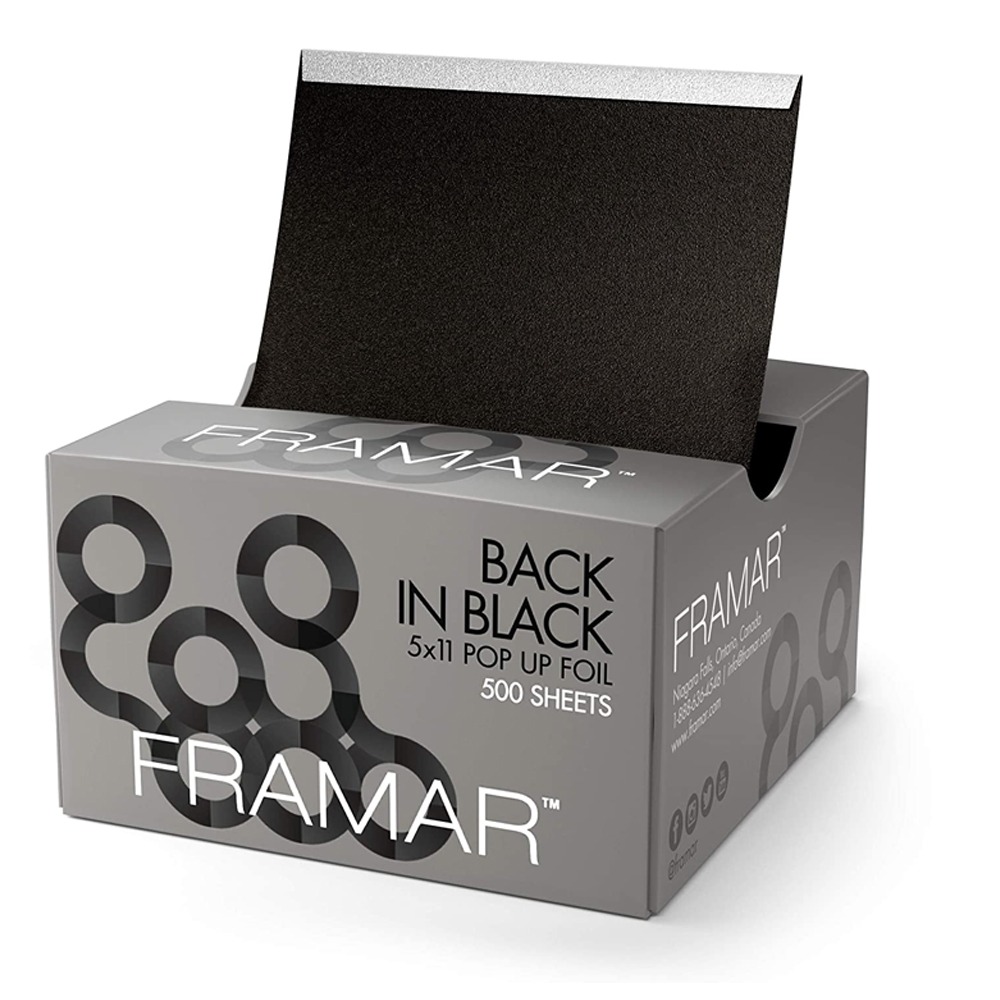 Framar 블랙 인 블랙 업 헤어 알루미늄 호일 500매