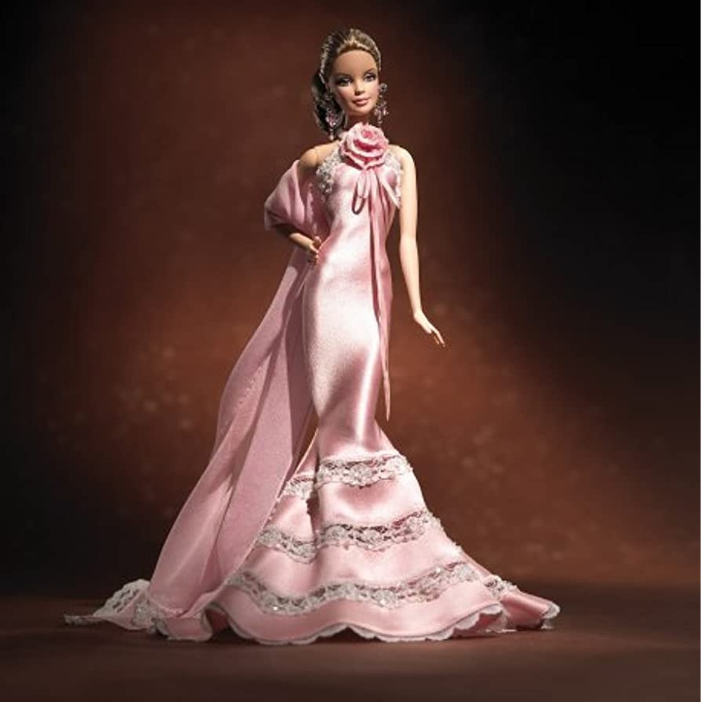 바비인형 골드라벨 배즐리 미슈카 핑크 드레스