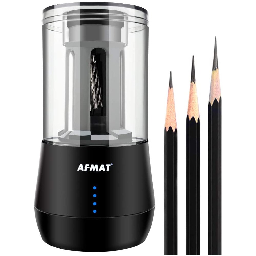 AFMAT 미술용 롱 포인트 펜슬 샤프너 자동 연필 깎이