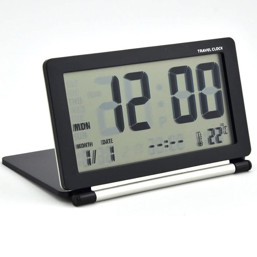 Zehui 다기능 사일런트 LCD 디지털 데스크 알람 시계