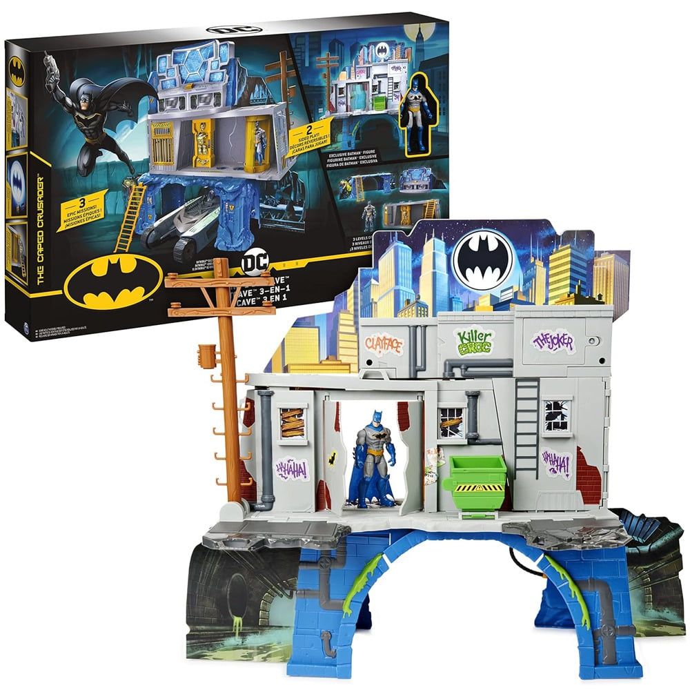 DC 배트맨 3in1 배트케이브 플레이세트 장난감 4인치 배트맨 액션피규어 포함