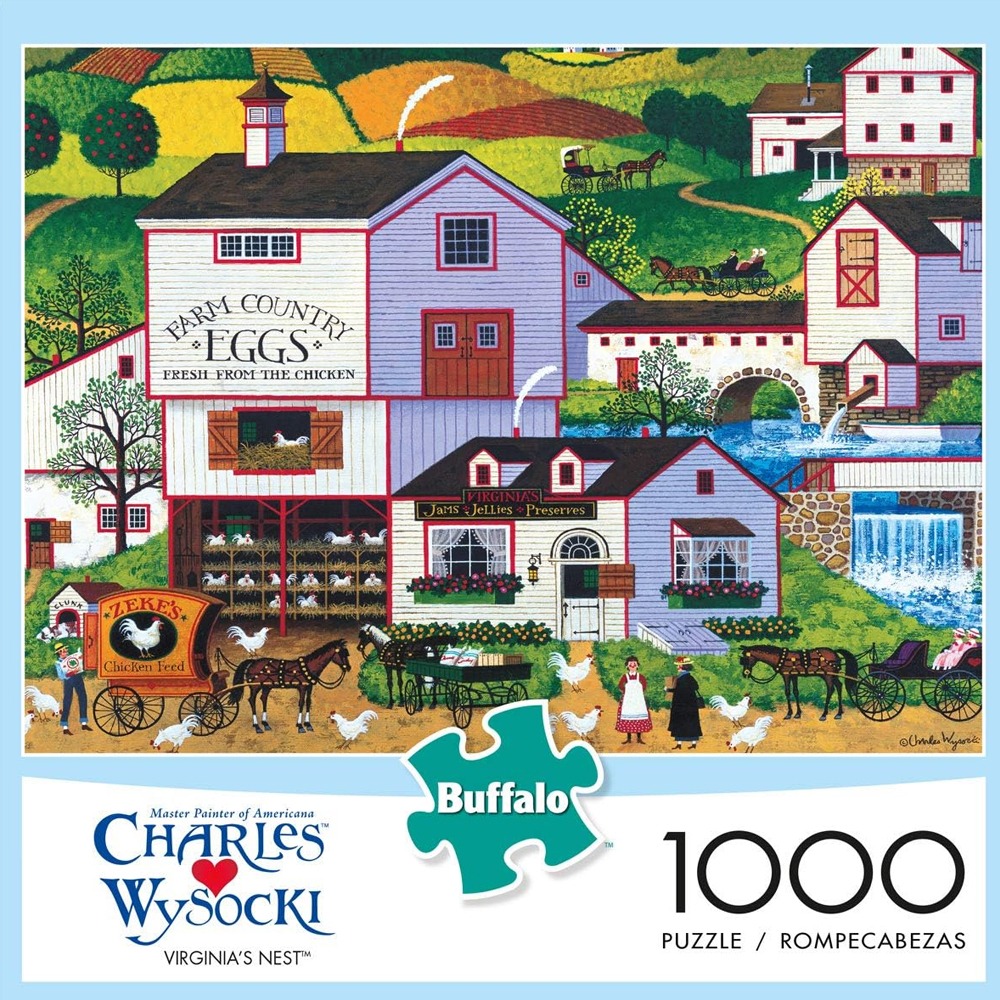 버팔로 게임 Charles Wysocki 버지니아 네스트 1000 피스 직소 퍼즐 시골 풍경